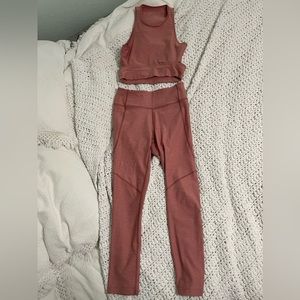 Outdoor voices tech sweat matching bra and legging set